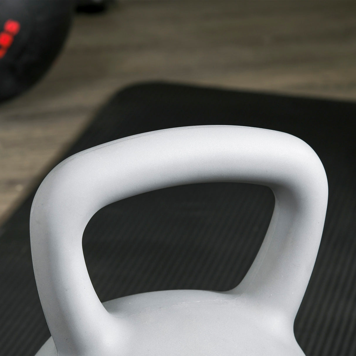easycomfort kettlebell 10kg in pvc e sabbia metallica per allenamento spalle e bicipiti 22x22x29 cm grigio