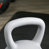 easycomfort kettlebell 10kg in pvc e sabbia metallica per allenamento spalle e bicipiti 22x22x29 cm grigio