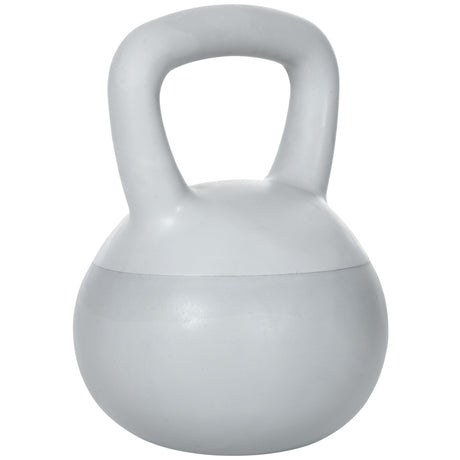 easycomfort kettlebell 12kg in pvc e sabbia metallica per allenamento spalle e bicipiti 22x22x29 cm grigio