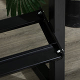 easycomfort porta pesi con 2 ripiani in acciaio per palestra casa e ufficio 92.5x50.5x80.5cm nero