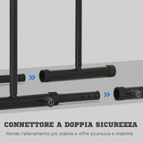 easycomfort barra per dip in acciaio ad altezza regolabile con 6 lunghezze regolabili 90 102x65x80 90 cm nera