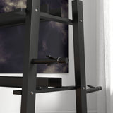 easycomfort rastrelliera per manubri in acciaio con 4 aste regolabili per pesi e kettlebell 131x75x80 cm nero