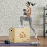 easycomfort plyo box in legno a 3 altezze jumping box pliometrico capacita 120kg 61x51x76cm