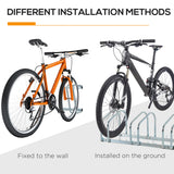easycomfort easycomfort rastrelliera portabiciclette parcheggio per 3 biciclette tubi dacciaio 70 5 33 27cm argento