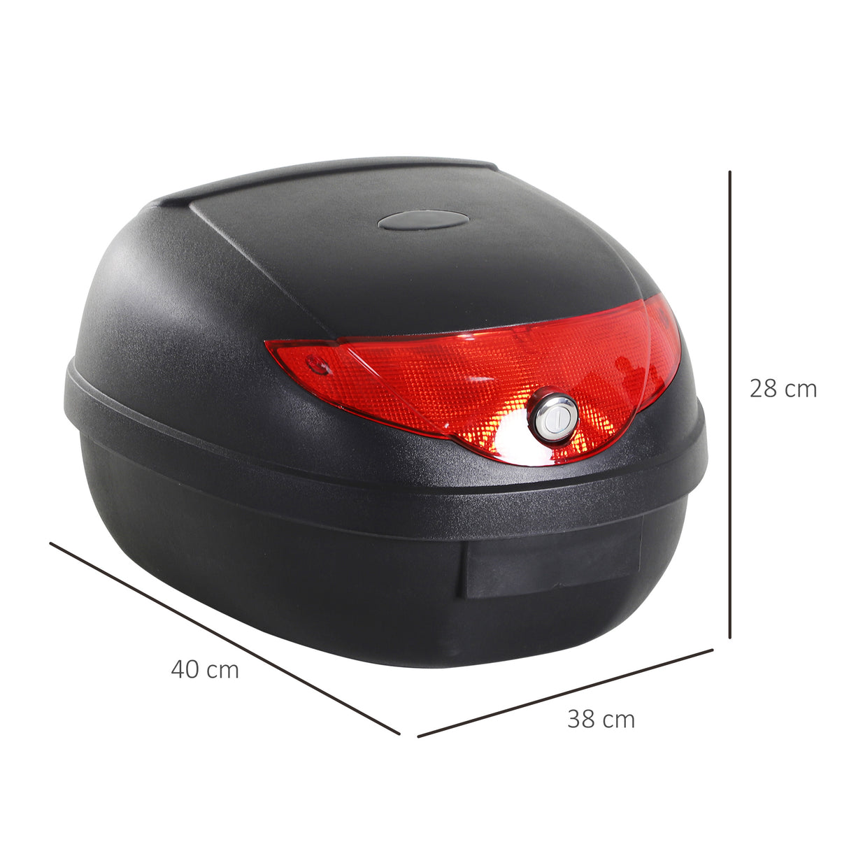 easycomfort easycomfort bauletto universale per moto e scooter 24l nero