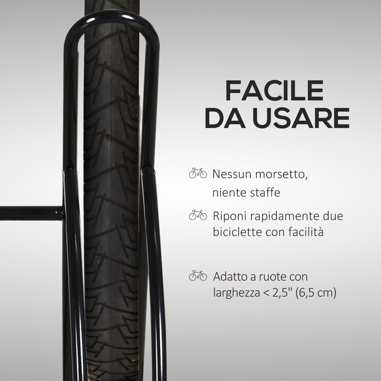 easycomfort easycomfort portabiciclette parcheggio bici per interno ed esterno 60 x 54 x 57 cm