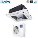 climatizzatore condizionatore haier cassetta 90x90 round flow 42000 btu abh125k1erg trifase r 32 wi fi optional con pannello no sensor incluso 6185
