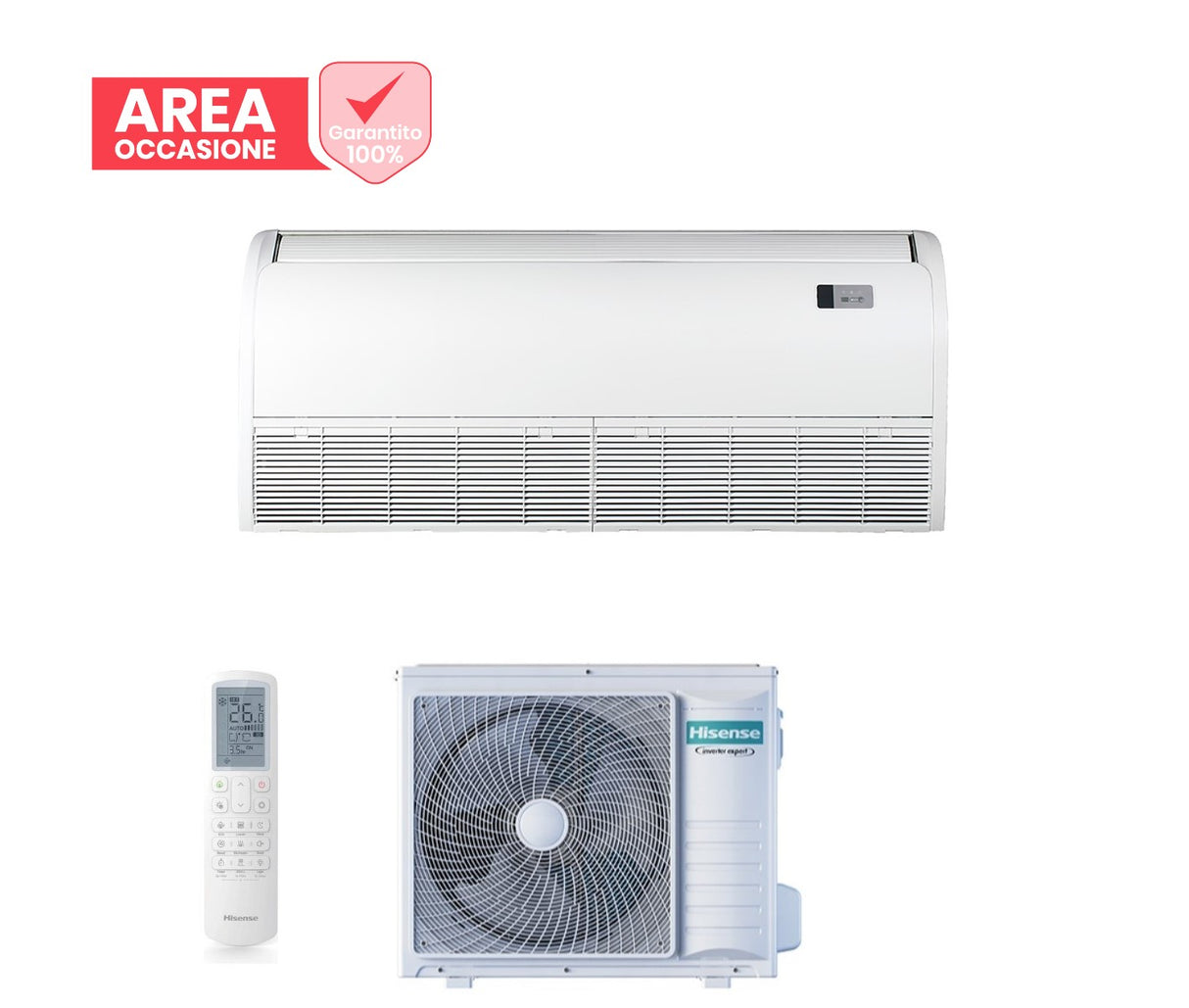 hisense area occasioni climatizzatore condizionatore hisense inverter soffitto pavimento serie super 36000 btu auv105ur4rc8 auw105u4rk7 r 32 wi fi optional classe aa con telecomando di serie incluso
