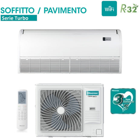 climatizzatore condizionatore hisense soffitto pavimento 60000 btu auv175ur4 classe a__ a_ new 2018 4243