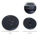 easycomfort easycomfort set di 4 dischi pesi per bilanciere e manubri peso totale 30kg 2x5kg e 2x10kg nero