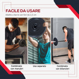 easycomfort easycomfort set di 4 dischi pesi per bilanciere e manubri peso totale 30kg 2x5kg e 2x10kg nero