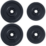 easycomfort easycomfort set di 4 dischi pesi per bilanciere e manubri peso totale 30kg 2x5kg e 2x10kg nero