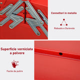 easycomfort easycomfort cassetta porta attrezzi in metallo pieghevole 5 vassoi 3 ripiani