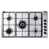 de longhi piano cottura a gas de longhi family fla 59 dd 5 fuochi l86xp50 inox ean 8024651208174