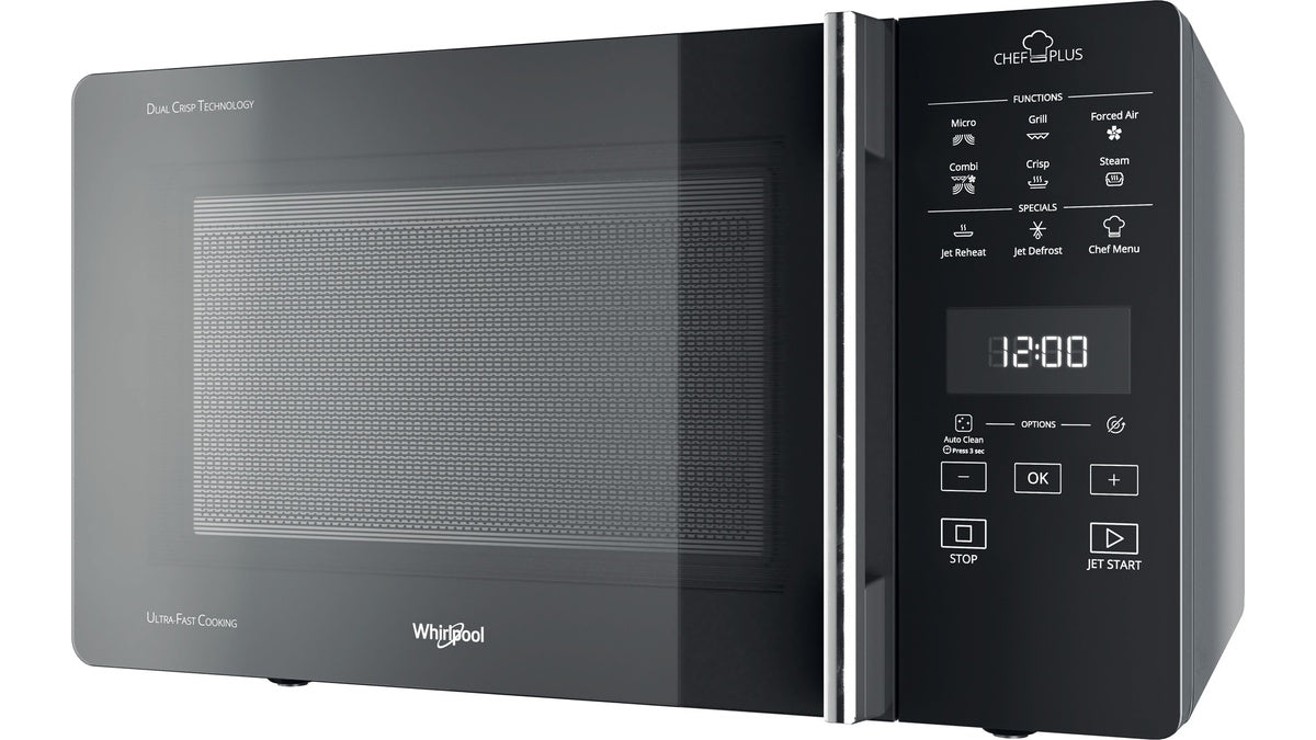 whirlpool microonde combinato whirlpool chef plus mcp 359 sl 800 w 25 litri grill a30xl52xp494 funzione cottura a vapore argento ean 8003437862069