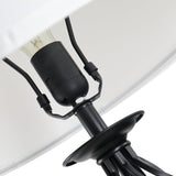 easycomfort easycomfort set 3 pezzi 1 lampada da terra e 2 lampade da tavolo in metallo design vintage lampadine e27 nero e bianco ean 8054144133508