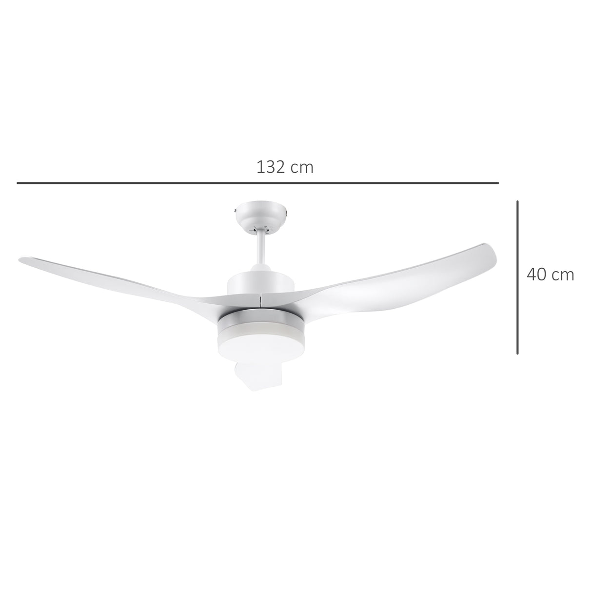 easycomfort ventilatore da soffitto con luce led a 3 modalita con telecomando 6 velocita 132x40cm