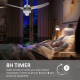 easycomfort ventilatore da soffitto con luce led a 3 modalita con telecomando 6 velocita 132x40cm