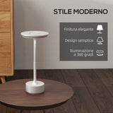 easycomfort easycomfort lampada senza filo touch luce led 3 tonalita e batteria ricaricabile 13x28 5cm argento