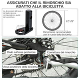 easycomfort easycomfort rimorchio bici per cani azzurro e nero 130x90x110cm