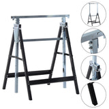 easycomfort set 2 cavalletti da lavoro pieghevoli telescopici altezza regolabile in tubi d acciaio