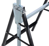 easycomfort set 2 cavalletti da lavoro pieghevoli telescopici altezza regolabile in tubi d acciaio