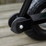 easycomfort easycomfort carrello da giardino con struttura in acciaio e pneumatici 108x52x100cm verde