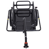 easycomfort easycomfort carrello rimorchio per bicicletta nero 156x72x82cm