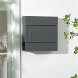 easycomfort cassetta postale in acciaio zincato con 3 fessure e 2 chiavi di sicurezza 37x10.5x37 cm grigio