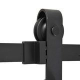 easycomfort easycomfort binario per porta scorrevole kit accessori con binario e rulli tappi in stile rustico portata 90kg acciaio al carbone nero ean 8054111845410