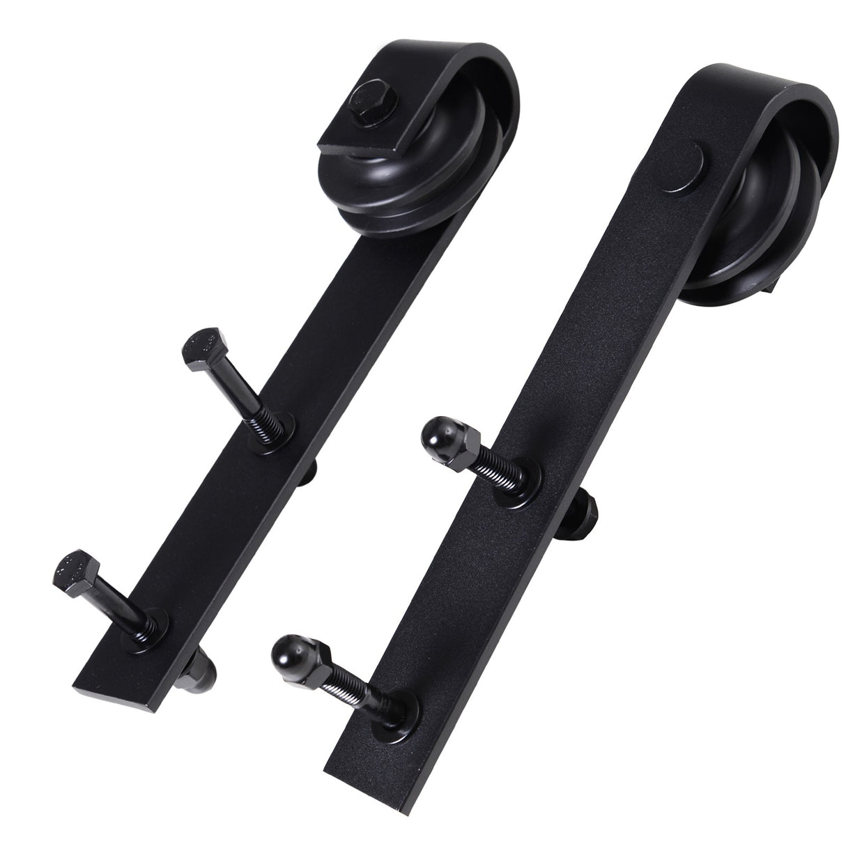 easycomfort easycomfort binario per porta scorrevole kit accessori con binario e rulli tappi in stile rustico portata 90kg acciaio al carbone nero ean 8054111845410