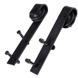 easycomfort easycomfort binario per porta scorrevole kit accessori con binario e rulli tappi in stile rustico portata 90kg acciaio al carbone nero ean 8054111845410