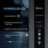 easycomfort frigo portatile elettrico a compressore da 45l con maniglia telescopica e ruote frigorifero piccolo da 12 24v dc e 110 240v ac per auto e camion