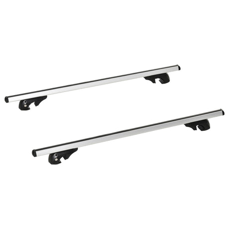 easycomfort barre portapacchi per auto con serratura e chiavi in lega di alluminio 125x5.5x7cm max. 75 kg