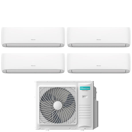 climatizzatore condizionatore hisense quadri split inverter serie hi comfort 9_12_12_18 con 4amw105u4raa r 32 wi fi integrato 9000_12000_12000_18000 novita