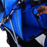 easycomfort easycomfort passeggino per cani carrello per animali domestici blu 75 x 45 x 97cm