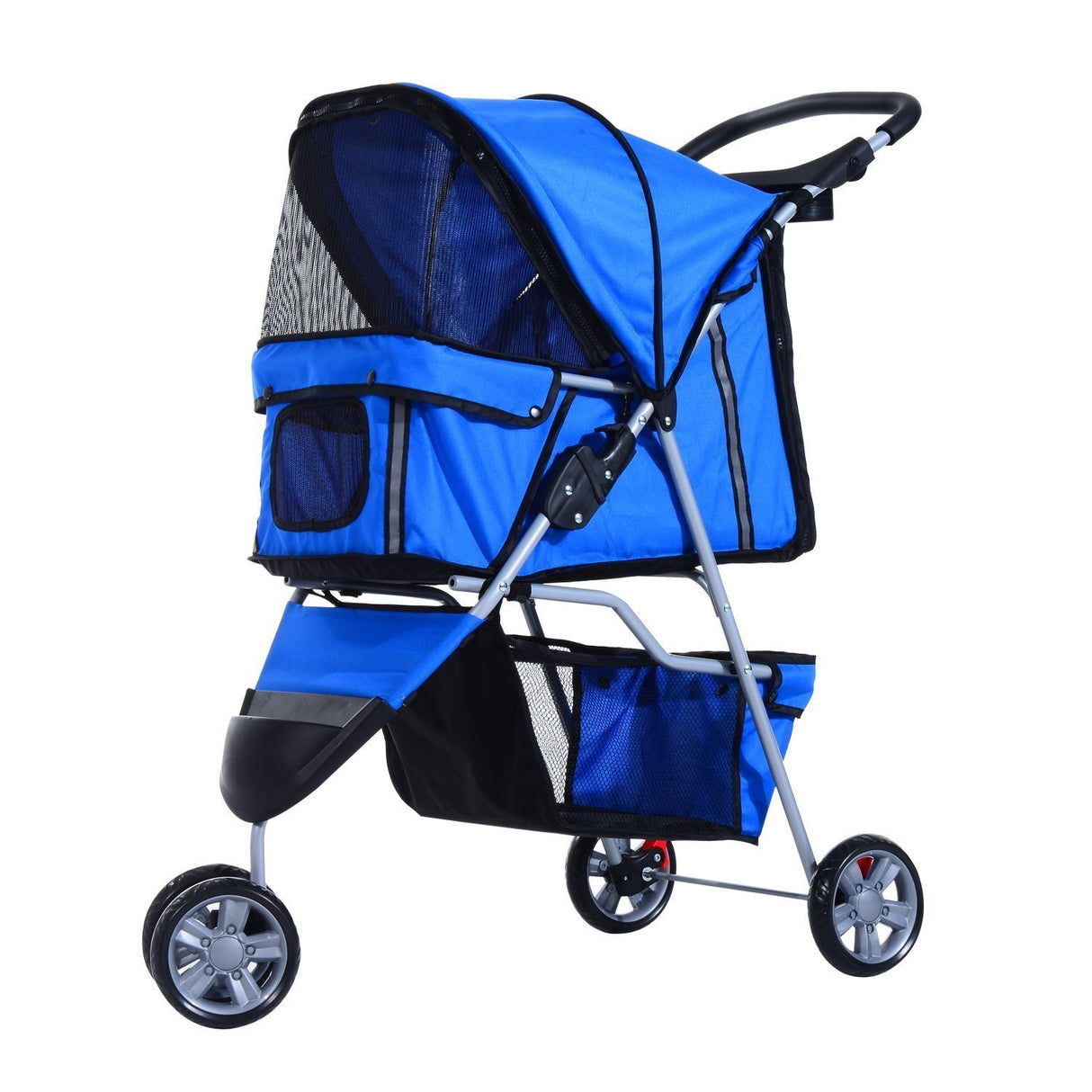 easycomfort easycomfort passeggino per cani carrello per animali domestici blu 75 x 45 x 97cm