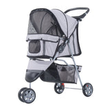 easycomfort easycomfort passeggino per cani carrello per animali domestici grigio 75 x 45 x 97cm