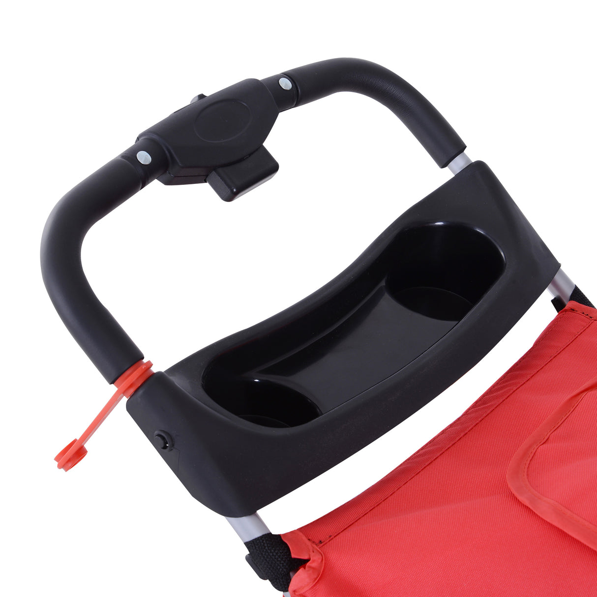 easycomfort easycomfort passeggino per animali domestici pieghevole rosso 75 x 46 x 94 cm