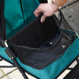 easycomfort passeggino per cani piccoli pieghevole ruote con freno in eva e guinzaglio di sicurezza verde