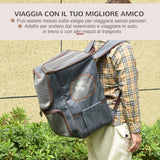 easycomfort zaino trasportino per cani e gatti in oxford cuscino rimovibile e lavabile con rete traspirante 35x28.5x45cm blu