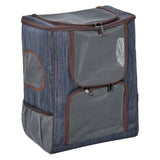 easycomfort zaino trasportino per cani e gatti in oxford cuscino rimovibile e lavabile con rete traspirante 35x28.5x45cm blu