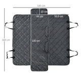 easycomfort telo coprisedile per auto effetto velluto con fondo antiscivolo e cinghie di fissaggio 160x145cm grigio