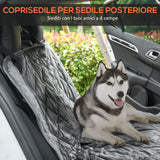 easycomfort telo coprisedile per auto effetto velluto con fondo antiscivolo e cinghie di fissaggio 160x145cm grigio