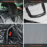 easycomfort telo coprisedile per auto effetto velluto con fondo antiscivolo e cinghie di fissaggio 160x145cm grigio