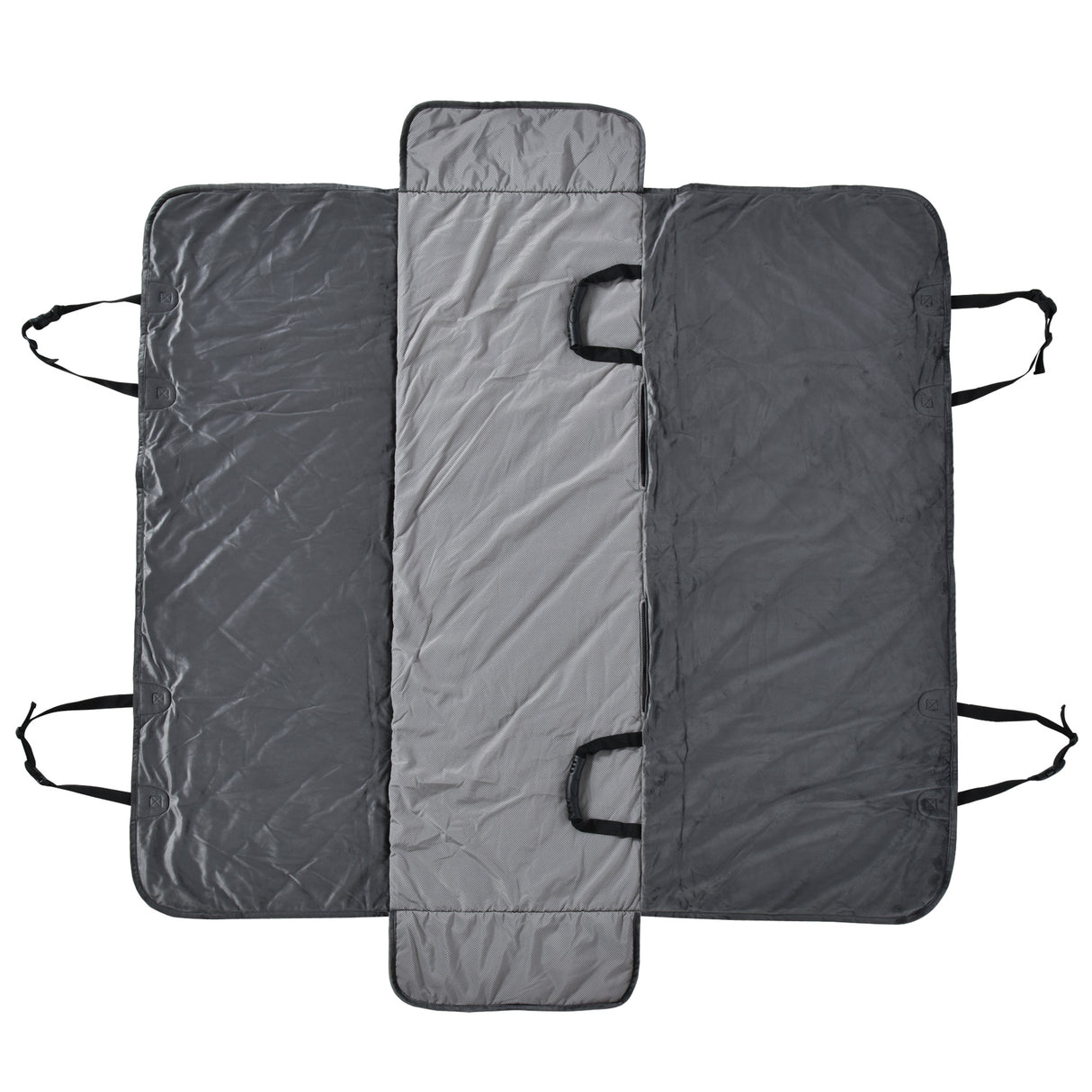 easycomfort telo coprisedile per auto effetto velluto con fondo antiscivolo e cinghie di fissaggio 160x145cm grigio