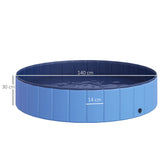 easycomfort easycomfort piscina pieghevole per cani in pvc azzurro 140x30cm oxh