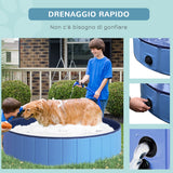 easycomfort easycomfort piscina pieghevole per cani in pvc azzurro 140x30cm oxh
