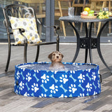 easycomfort easycomfort piscina rigida per cani taglia media 65kg in plastica dura e antiscivolo per giardino o interni blu 120x30cm