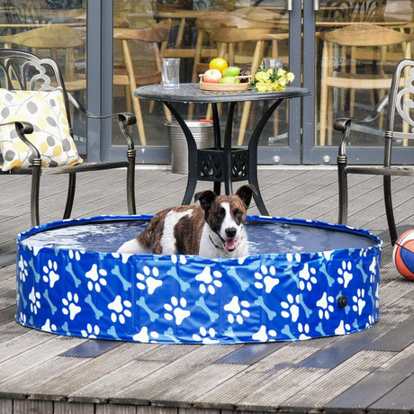 easycomfort easycomfort piscina rigida per cani taglia grande superiore a 65kg in plastica dura e antiscivolo per giardino o interni blu 140x30cm